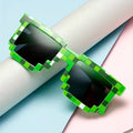 Minecraft Green Pixel Frame Sunglasses | Holidays Parties & Cool Props