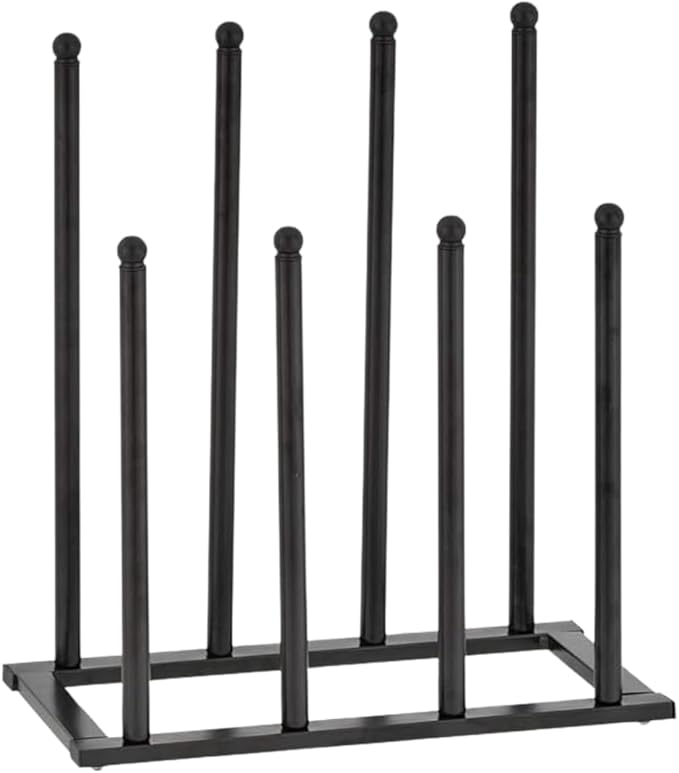 Trendi Welly Boot Rack for Indoor/Outdoor | 4/6/8 Pair Neat and Tidy Boot Organizer | Space-Saving Metal Design, Ideal for Tall & Short Wellys, Shoes & Boots (Black- 4 Pair Rack)