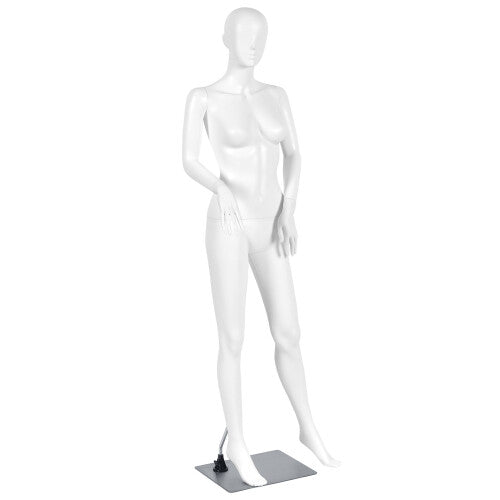 177 cm Full-Body Female Mannequin - Realistic Display, PP Plastic, Rotatable Head/Arms, Stable Aluminum Base