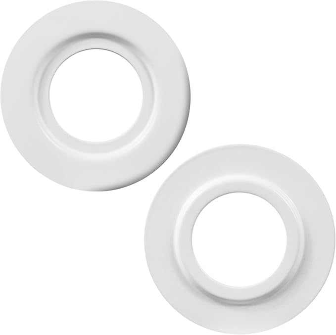2 Pack Metal Lamp Shade Reducer Ring, E27/E14 Light Fitting Lampshade Washer Adaptor Converter, Retainer Rings for Light Fixture (White)[Energy Class A]