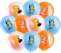 18Pcs Blue Dog Balloons Theme Birthday Party Decorations Party Latex Balloons For Birthday Party Decoration