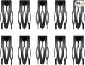 Etercycle 10 Pcs Double Grip Hair Clips, Metal Snap Hair Clips Barrettes Women Hair Making Salon Supplies Hair Accessories (Black)