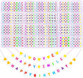 1400pcs Colorful Letter Beads Kits, A to Z Acrylic Round Spacer Alphabet Beads Heart Star Threading Bead for Bracelets Necklaces DIY Jewelry Making