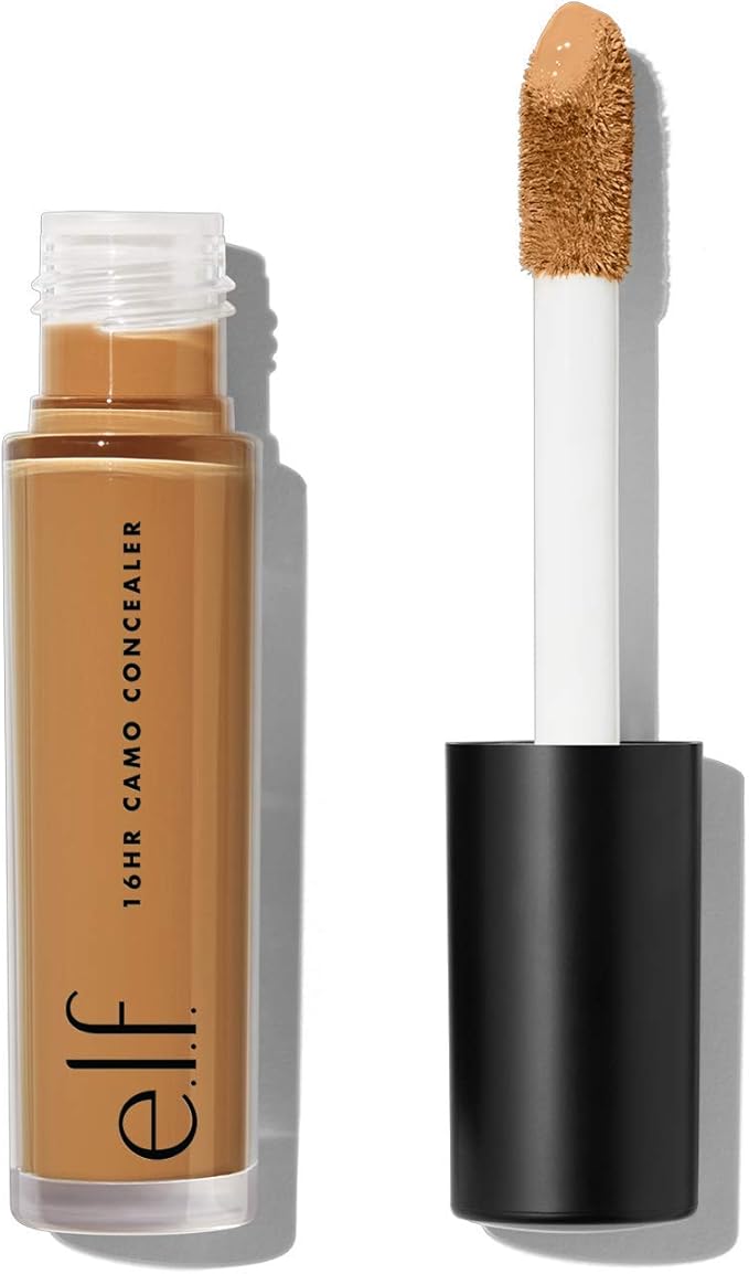 e.l.f. 16HR Camo Concealer, Full Coverage & Highly Pigmented, Matte Finish, Deep Olive, 0.203 Fl Oz (6mL)