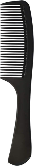 Professional Black Carbon Fibre Hair Comb - Detangling, Heat Resistant, Anti-static Handgrip for Long, Wet or Curly Hair