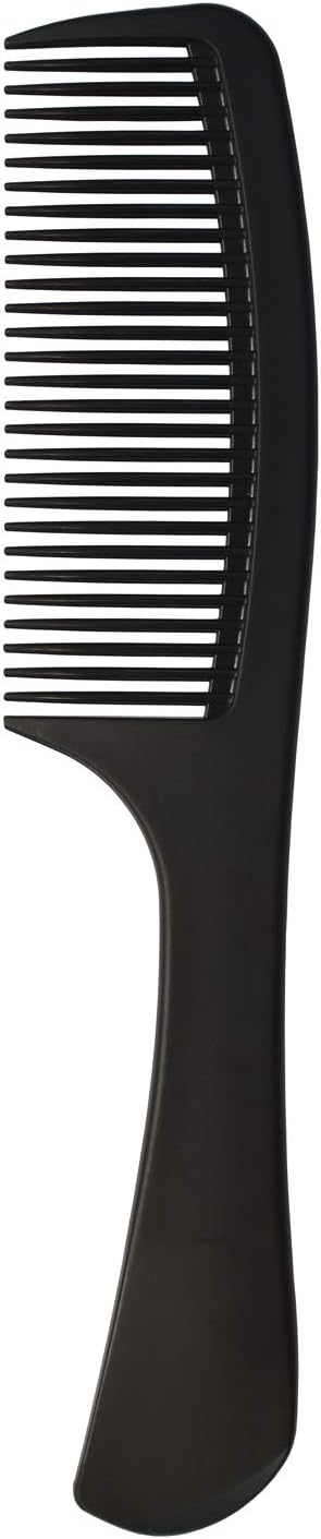 Professional Black Carbon Fibre Hair Comb - Detangling, Heat Resistant, Anti-static Handgrip for Long, Wet or Curly Hair