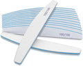 12 PCS Double Sided Emery Board Nail Files, 100/100 Grit for Acrylic & Natural Nails, Washable & Reusable