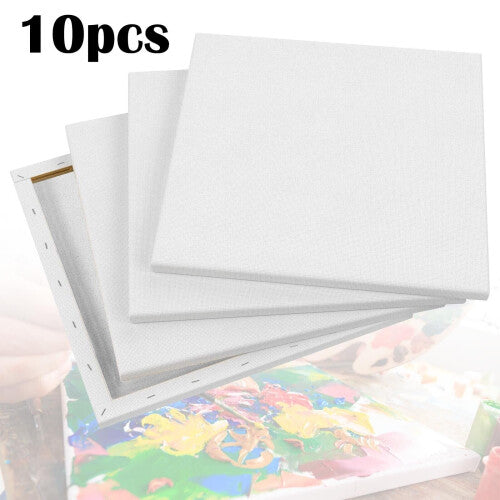 10PCS 20x20cm Blank Artist Canvas Art Board Plain Painting