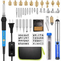 Pyrography Kit 54 pcs Pyrography on Wood 60W Adjustable Temperature 200-450 C - For Wood, Leather, Carving, Pyrography on Wood, DIY