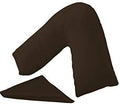 CnA Stores Orthopaedic V-Shaped Pillow Extra Cushioning Support For Head, Neck & Back (Chocolate, V-pillow With Cover)