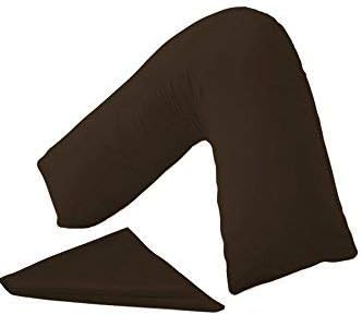 CnA Stores Orthopaedic V-Shaped Pillow Extra Cushioning Support For Head, Neck & Back (Chocolate, V-pillow With Cover)