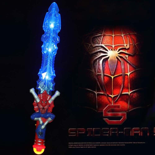 Spiderman Super Hero Sword with Sound & LED Lights - 57 cm Toy for Kids, Birthday Gift (Ages 3+)