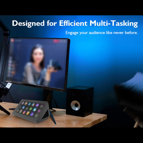 All-in-One 15-Key Stream Deck Studio Controller for PC/Mac, Customizable LCD Keys