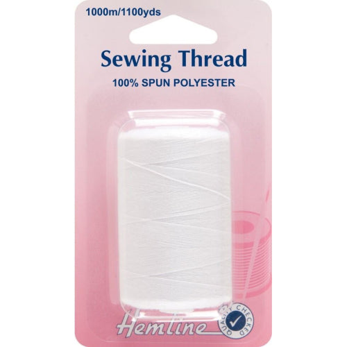 Hemline Polyester Sewing Thread White