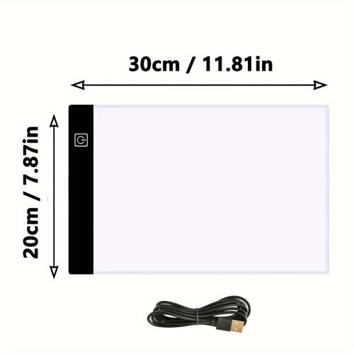 (A4) Portable A5/A4 LED Copy Board, Ultra-ThinAdjustable USB Interface LED Trace Light