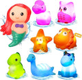 Baby Bath Toys, 8PCS Light Up Bath Toys for 1 2 3 4 Year Old, LED Bathtub Toys for Babies, Sensory Toys for Autism, Shower Gift for Kids Toddlers Boys Girls
