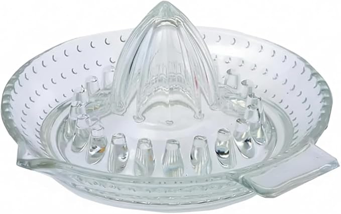 KitchenCraft Manual Citrus Juicer / Lemon Squeezer, Glass, 14.5 cm