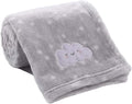 CREVENT Small Fluffy Warm Baby Throw Blanket for Boy and girl Infant Toddler Crib Cot Stroller (75cmX100cm Grey Cloud)