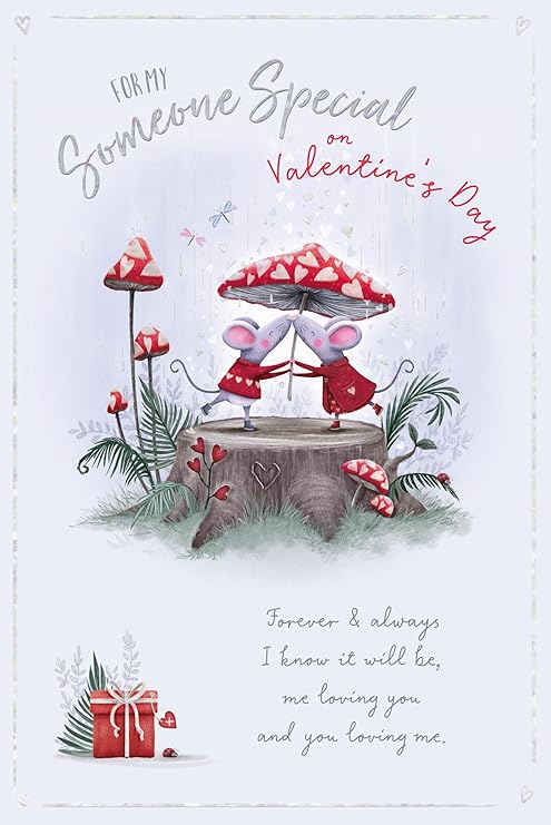 Wishing Well Cute Valentine's Day Card For Someone Special - Martha And Morris Design Studios. Size 6 x 9 inches