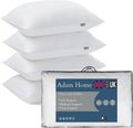 Adam Home Pillows 4 Pack Hotel Quality Side Sleeper Bounce Back Bed Pillow Quick rebound, Dust Proof Resistant Premium Filled Down Pillows Pack of 4