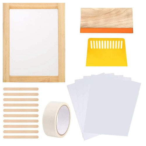 Screen Printing Kit, 10 x 14 Inch Frame with 110 W