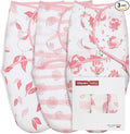 GLLQUEN BABY Baby Swaddle Wraps for 0-3 Months Newborn, Oeko-tex100,100% Breathable Organic Cotton Fabric Swadding Blankets,3 Pack (Flower)