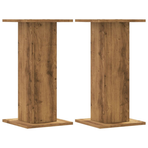 (oak, 30 x 30 x 60 cm) vidaXL Speaker Stands Living Room Speaker Floor Stand 2 pcs Engineered Wood