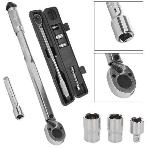 Ratchet Drive Torque Wrench 1/2" Square Drive 28 - 210Nm Tool