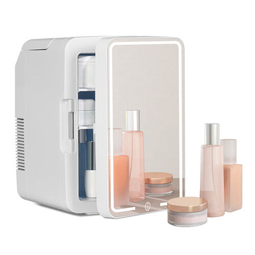 (10L) LED Mirror Mini Fridge Portable Ice Box 4/8/10L UK