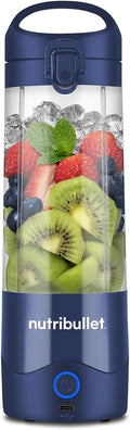 nutribullet Portable Blender in Navy - Powerful Extractor Blade, 475ml Cup, To-Go Lid, USB-C Charging Cable & User Guide - Delivers 15+ Blending Cycles - Healthy Shakes On The Move
