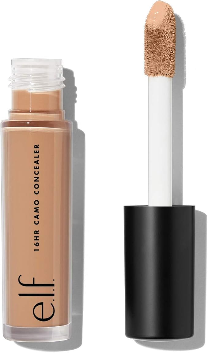 e.l.f. 16HR Camo Concealer, Full Coverage & Highly Pigmented, Matte Finish, Tan Latte, 0.203 Fl Oz (6mL)