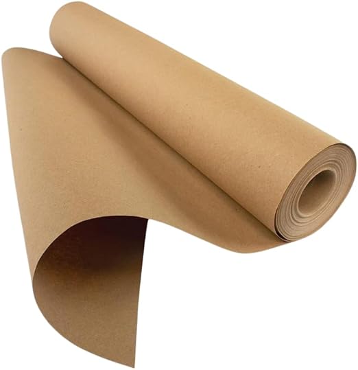 Hawksbill Kraft Paper Roll 500mm x 50m Recyclable Brown Gift Roll – For Arts & Crafts Gift Wrapping Paper Void Filling & More
