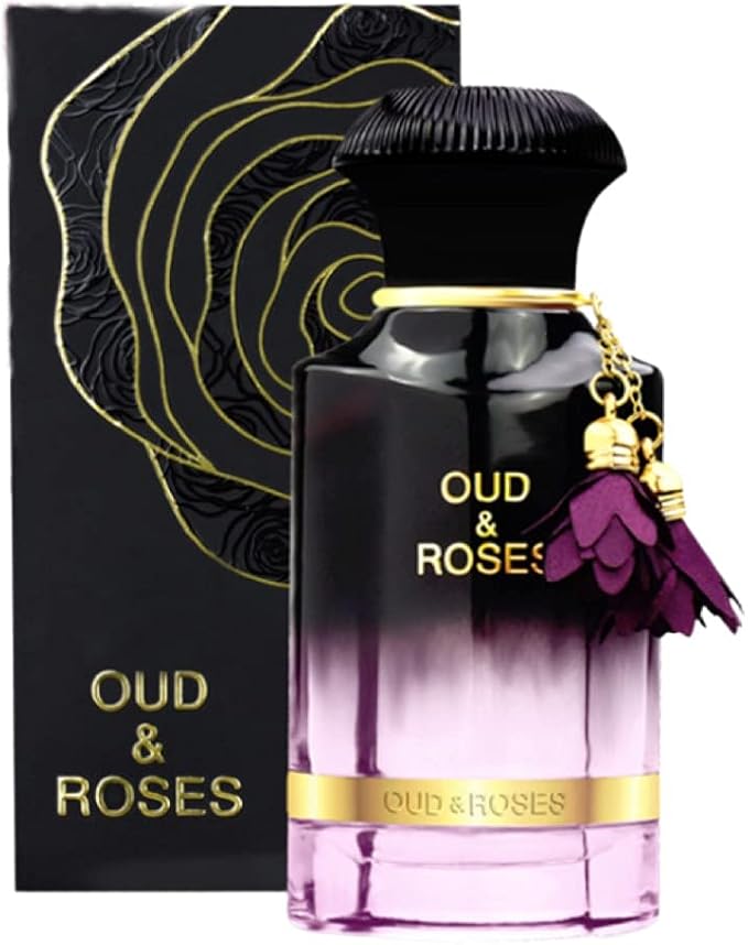 Oud and roses eau de parfum, 60ml | For men and women | Turkish Rose | Oud | Lavender | Sandalwood | Amber | Musk | HIGH OIL CONCENTRATION