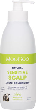 MooGoo Cream Conditioner - For Itchy, Dry, Eczema, Psoriasis & Dandruff Prone Scalps – SLS, Silicone, Sulfate & Paraben Free - Natural & Gentle Formula – 500ml / 16.9 fl.oz.