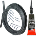 SPARES2GO Universal 3 & 4 Sided Silicone Oven Cooker Door Seal Kit (With Glue Sealant)
