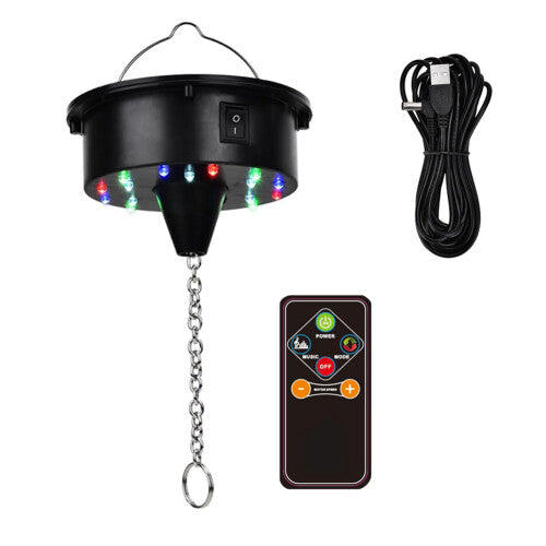 Rotating Disco Ball Motor Lights with Remote,18 LEDs