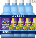 Flash Power Spray Mop Floor Cleaner Multi-Surface Cleaning Liquid Citrus Fresh 5L (1.25Lx4)