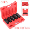 5pcs 12 Point Hub Nut Socket Set 1/2" Drive Professional Impact Socket