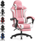 XTREME Gaming Chair – Ergonomic Reclining Chair with Footrest, 360° Swivel, Height Adjustable (Pink)