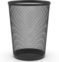 Zuvo Mesh WasteBasket Black Metal Wire Garbage Trash Can For Office Home Bedroom Height 10.1" Width 10", 4 Gallon (16 Quart) (1, Black)