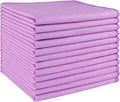 HOMEXCEL Microfibre Glass Cleaning Cloths 12 PK, Lint Free Streak Free, Reusable Cleaning Cloth for Cleaning Windows, Glasses, Mirrors, Screens, Stainless Steel, and More Purple-30X30 CM