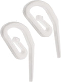 White Plastic Curtain Hooks | Hooks For Pencil Pleat, Window, Door & Shower Curtains | Heavy Duty Hook for Header Tape & Drapery | Pack of 50-3.2 x 1.2cm | The Bead Shop - A UK Brand