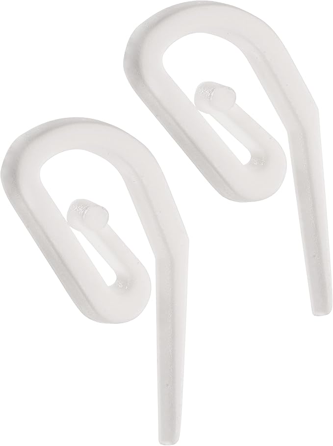 White Plastic Curtain Hooks | Hooks For Pencil Pleat, Window, Door & Shower Curtains | Heavy Duty Hook for Header Tape & Drapery | Pack of 50-3.2 x 1.2cm | The Bead Shop - A UK Brand