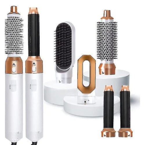 5 In 1  Styler hot  Brush  Dryer straighteners Wrapper (white )
