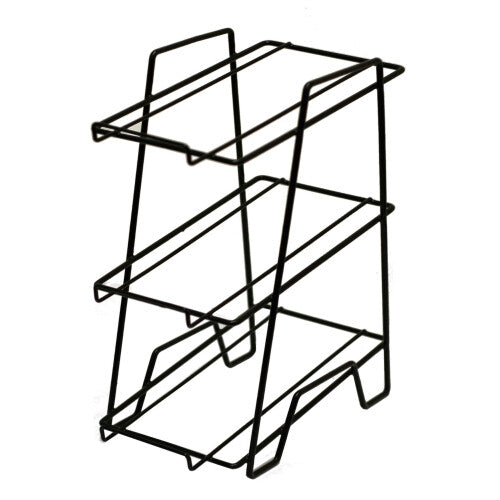COUNTERTOP 3 TIER MERCHANDISING RACK - BLACK