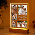EDSG Personalised Valentines Gifts for Him Her Photo Gifts Night Lights Picture Frame Personalised Birthday Christmas Valentines Day Gifts for Women Men Girlfriend(Portrait-6 Photo)[Energy Class A]