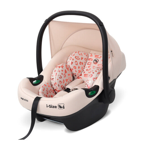 MBCS02LT i-Size Infant Carrier Car Seat (40-87cm) - Pink Leopard