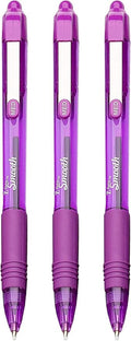 Zebra Z-Grip Smooth - Retractable Ballpoint Pen - 3 Pack - Purple