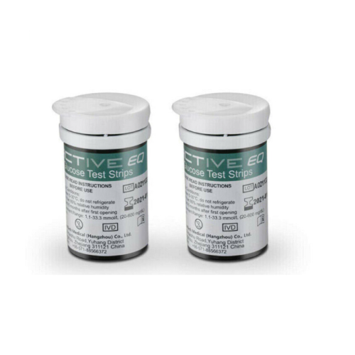 50x Exactive EQ Blood Glucose Test Strips Codefree Daily Use Lancets