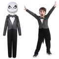 (3-4 Years) Jack Skellington Costume The Nightmare Before Christmas Kid Halloween Cosplay Outfit with Mask